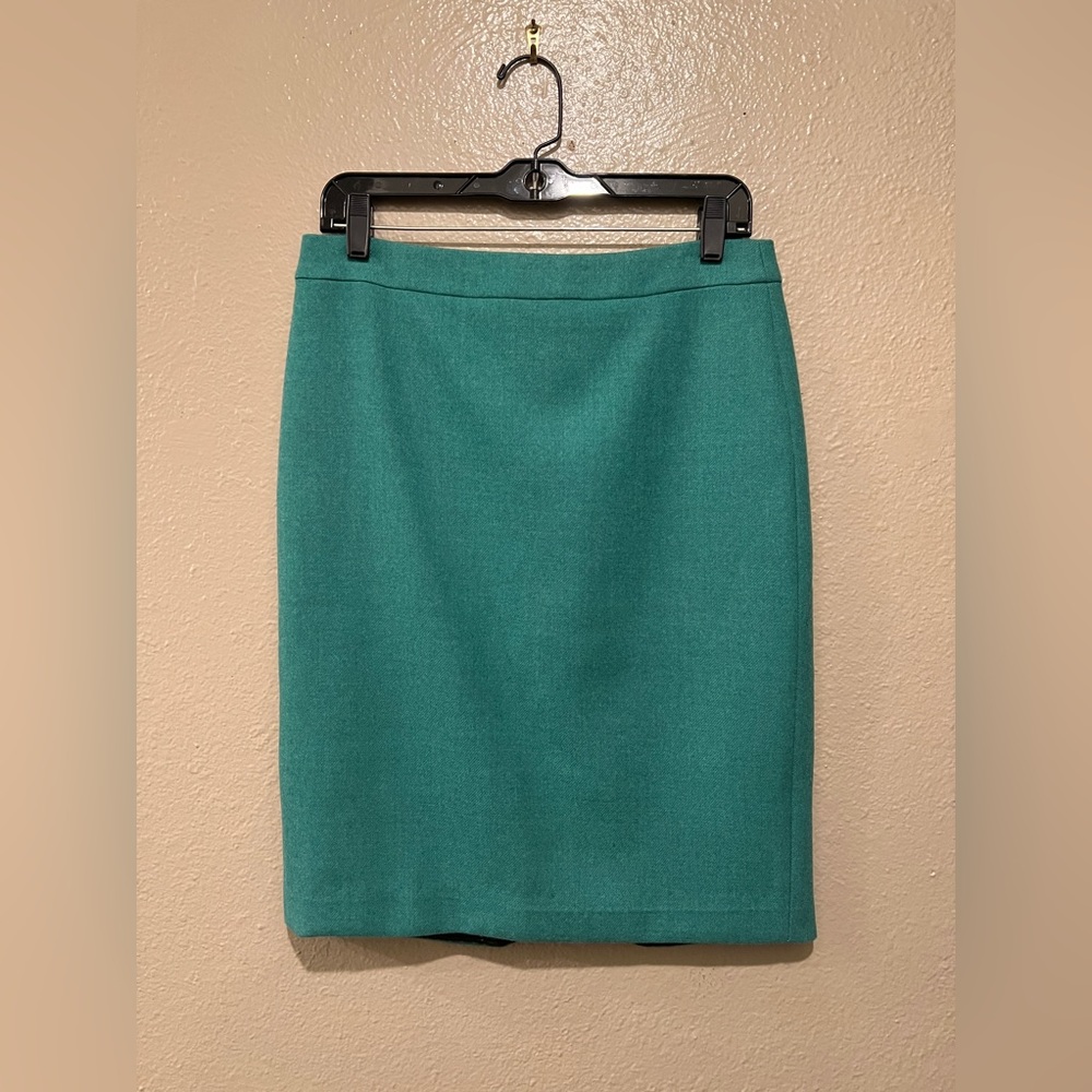 LAST CHANCE BEFORE DONATION Viridian green J. Crew No. 2 wool pencil skirt